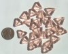 25 12mm Rose Pink Flat Triangle